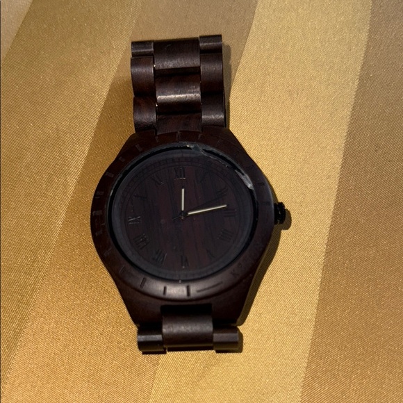 Wooden style plastic Brown Watch by Kenon - Picture 1 of 4